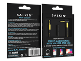 Salkin Audio Stereo Cable with Volume Control and Microphone – Gold - Salkin