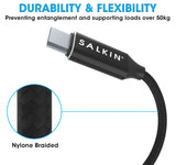 Salkin Professional Micro USB Cable with Silver Ring