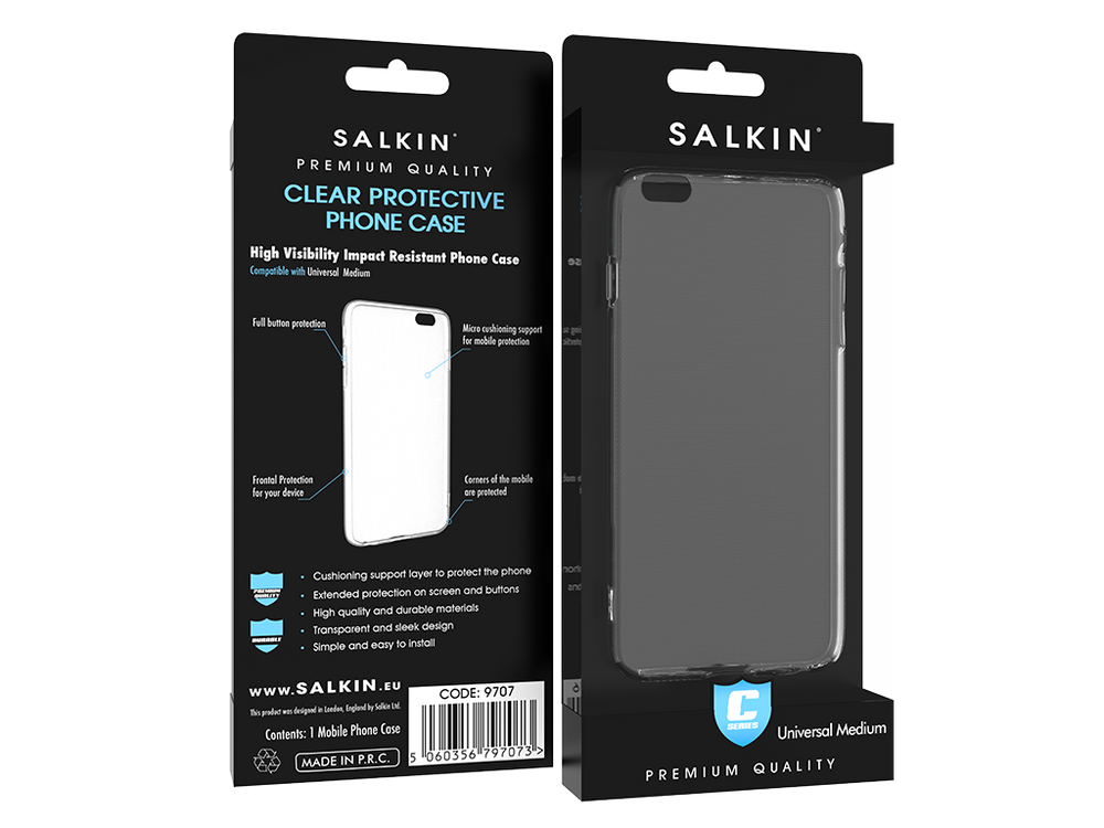 Salkin Antibacterial Clear Extra Protective Case - Salkin