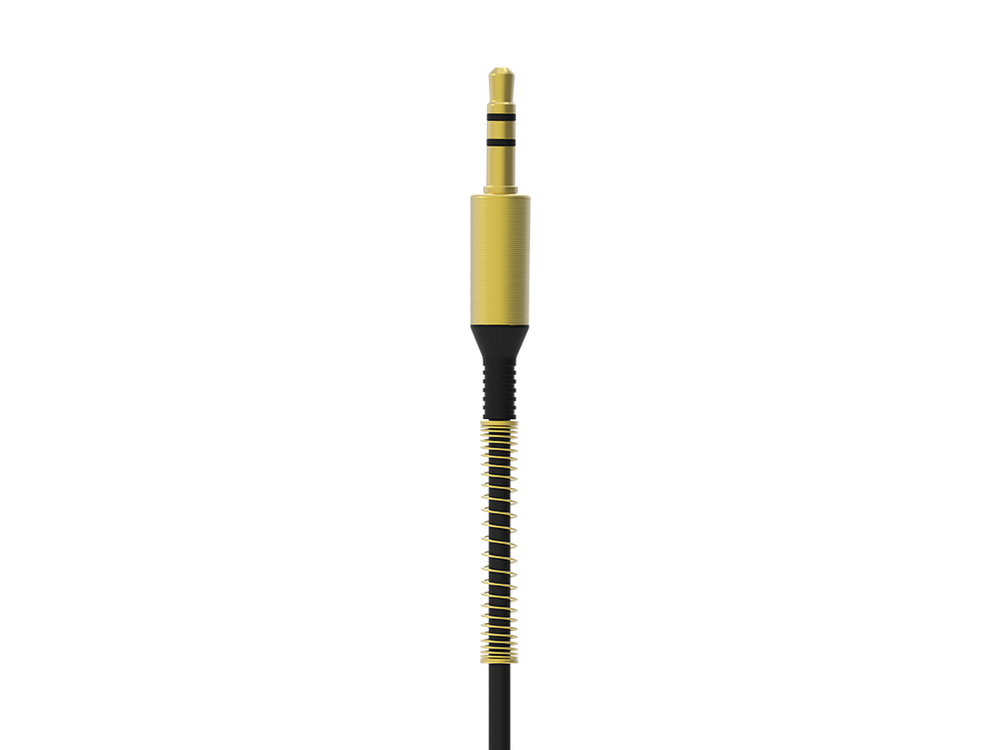 Salkin Audio Stereo Cable with Volume Control and Microphone – Gold - Salkin