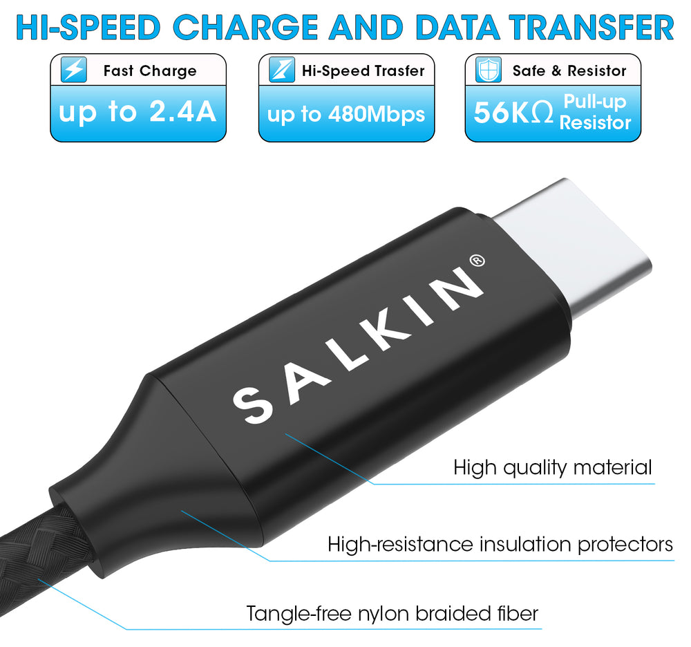 Salkin Professional Type C USB Cable Lead