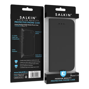 Salkin Black Wallet Case (Faux Leather)